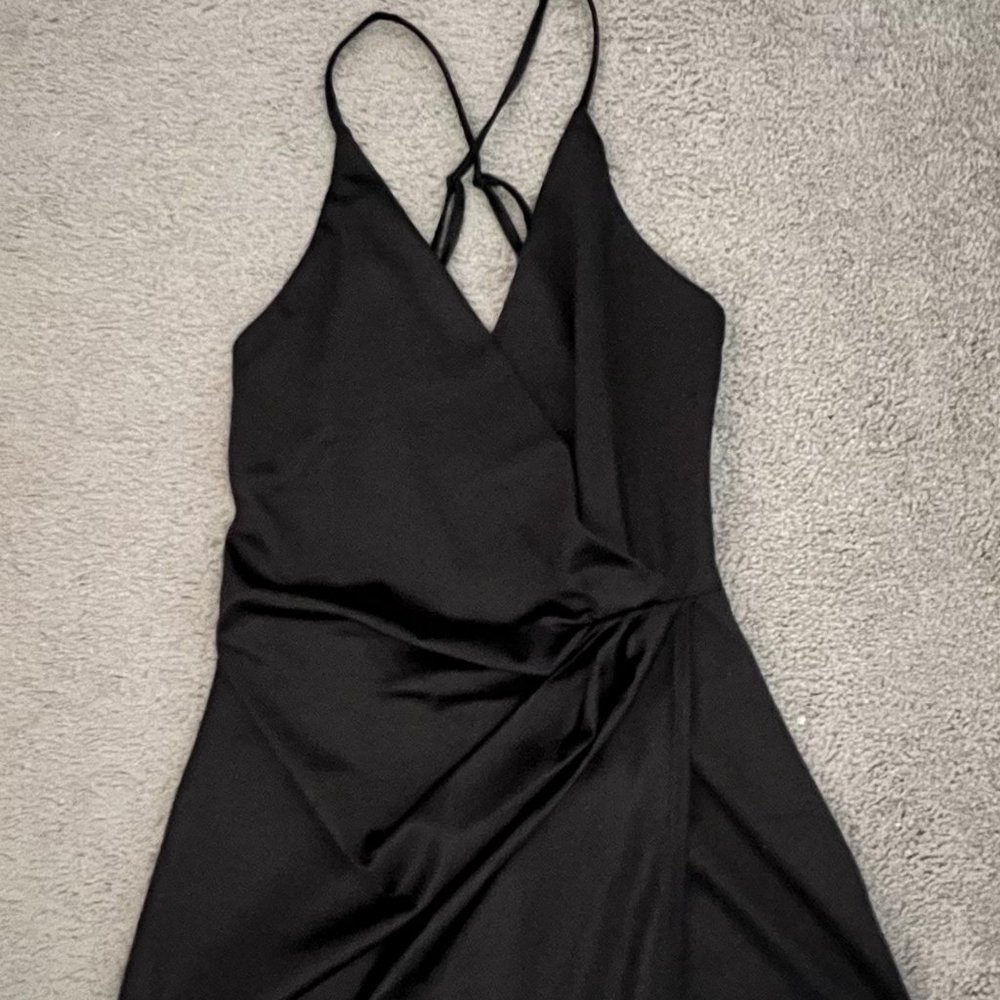Black Satin Romper